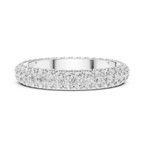 Multiple Round Lab Diamond Eternity Wedding Band