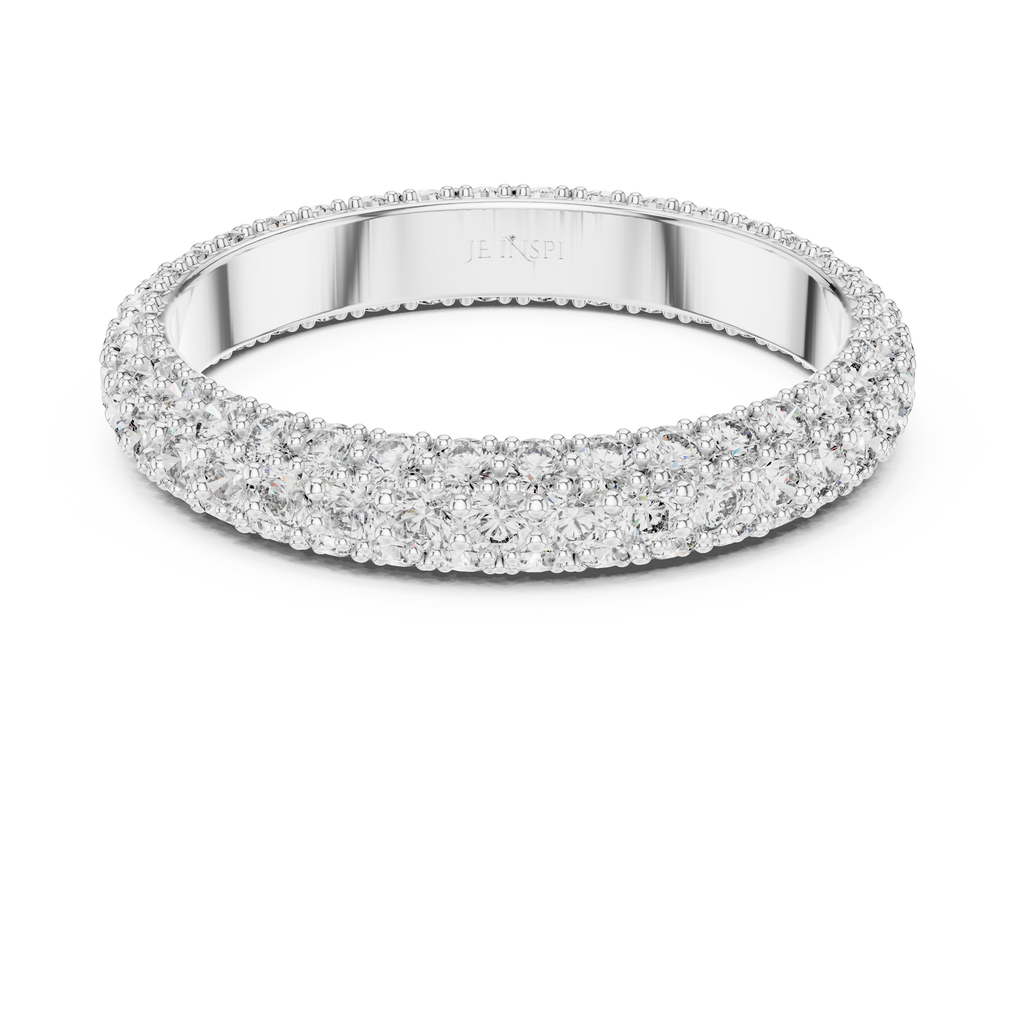 Multiple Round Lab Diamond Eternity Wedding Band
