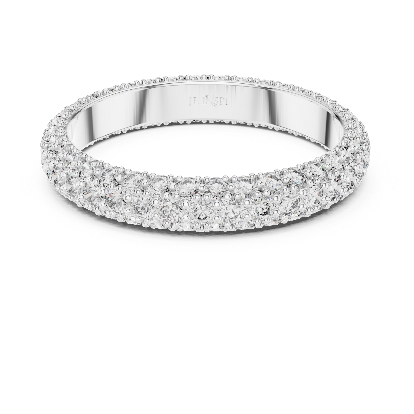 Multiple Round Lab Diamond Eternity Wedding Band