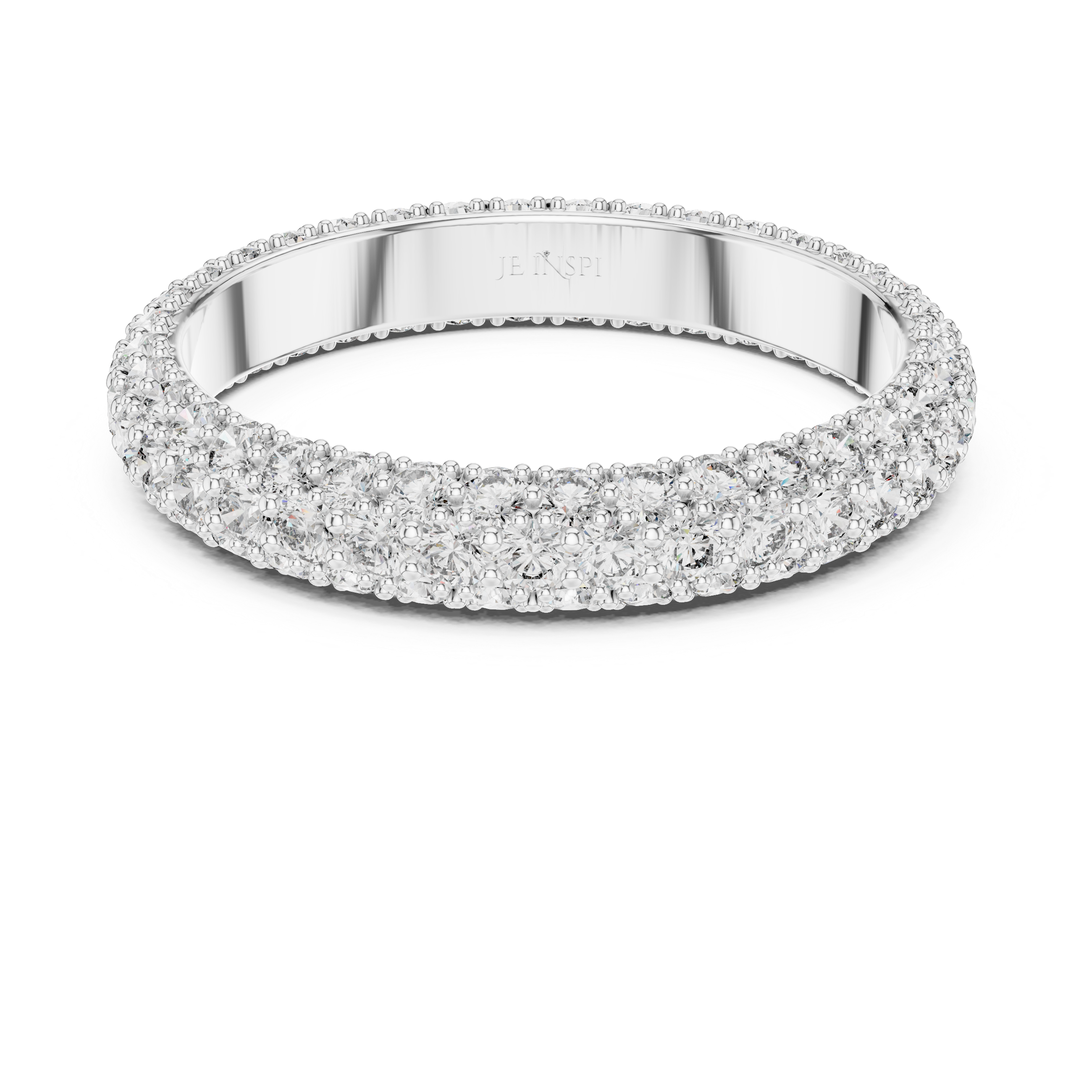 Multiple Round Lab Diamond Eternity Wedding Band