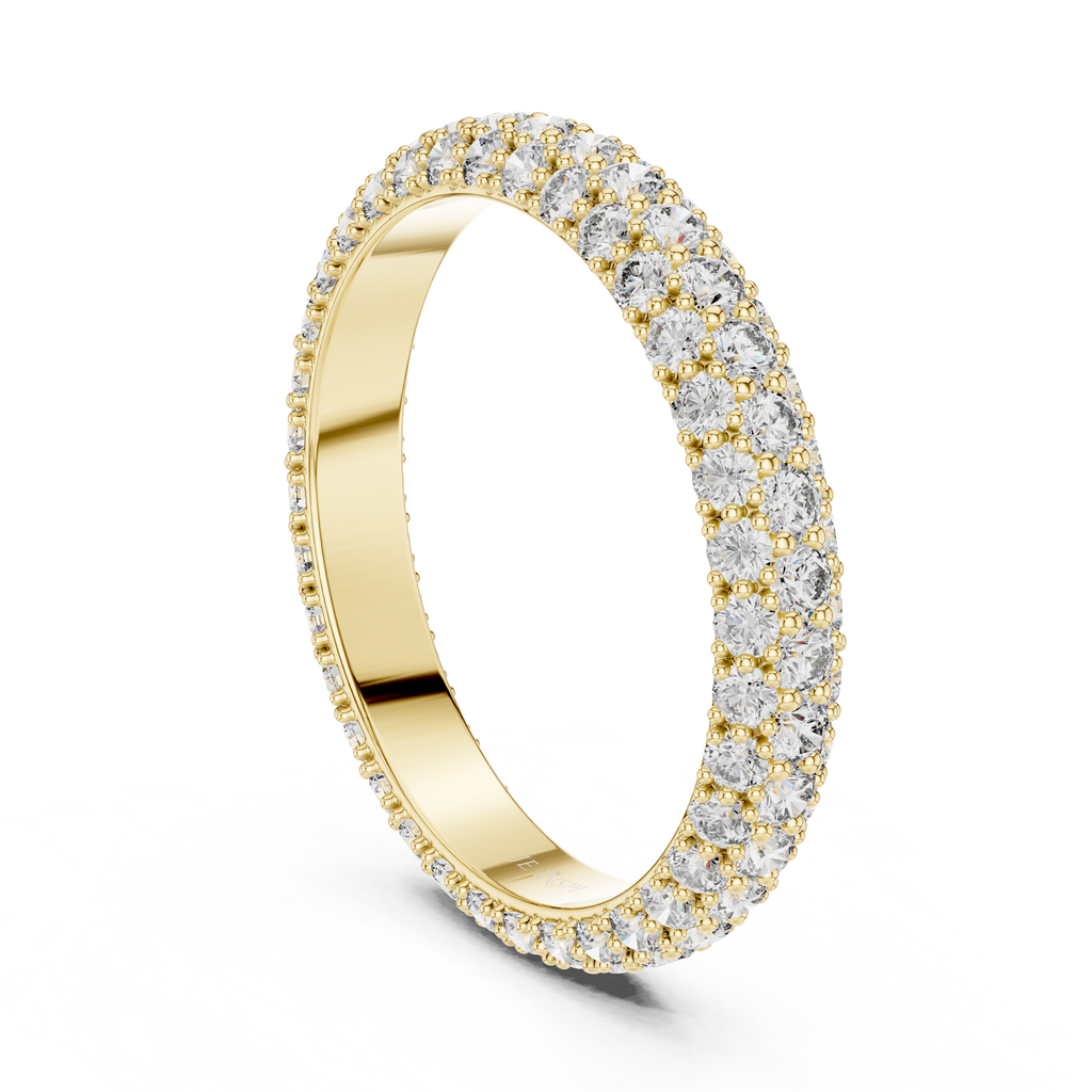 Multiple Round Lab Diamond Eternity Wedding Band
