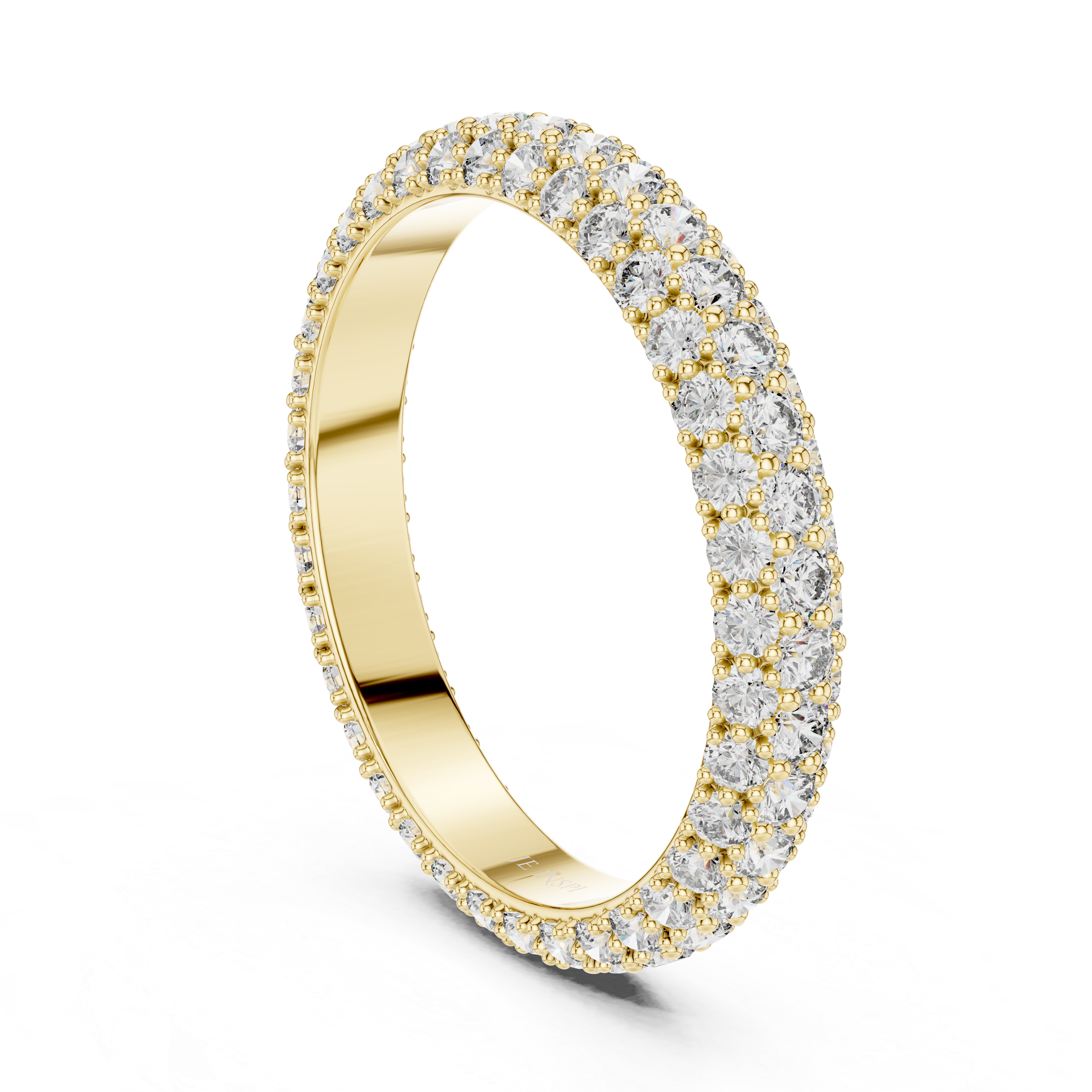 Multiple Round Lab Diamond Eternity Wedding Band