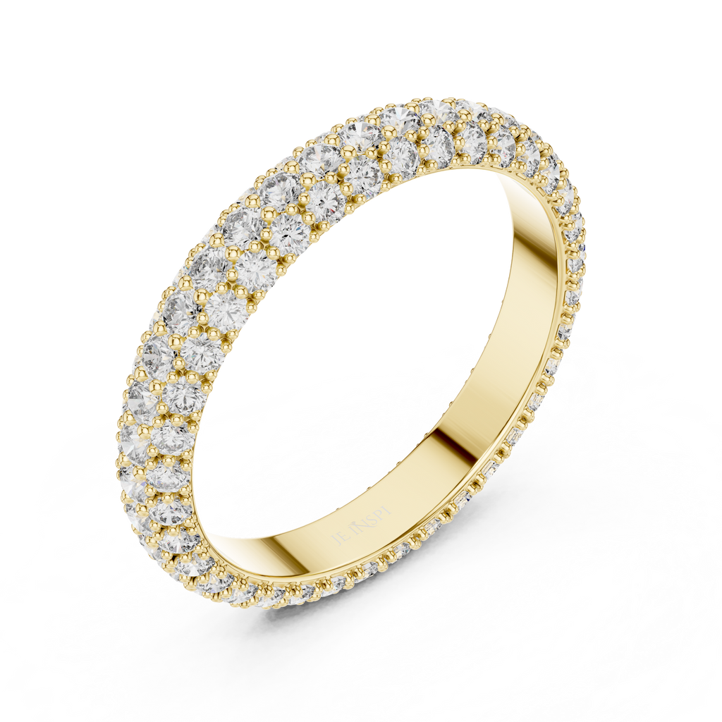 Multiple Round Lab Diamond Eternity Wedding Band