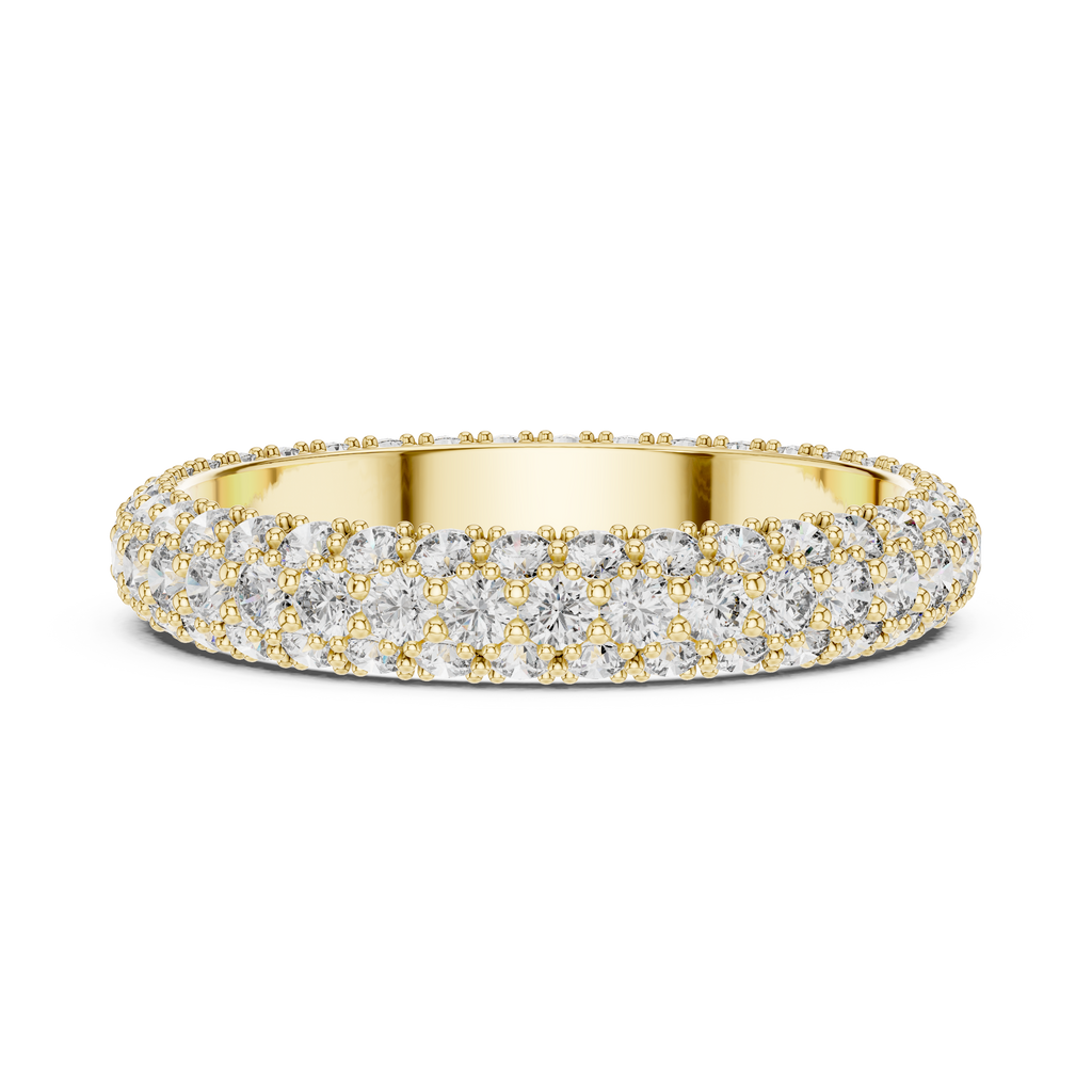 Multiple Round Lab Diamond Eternity Wedding Band