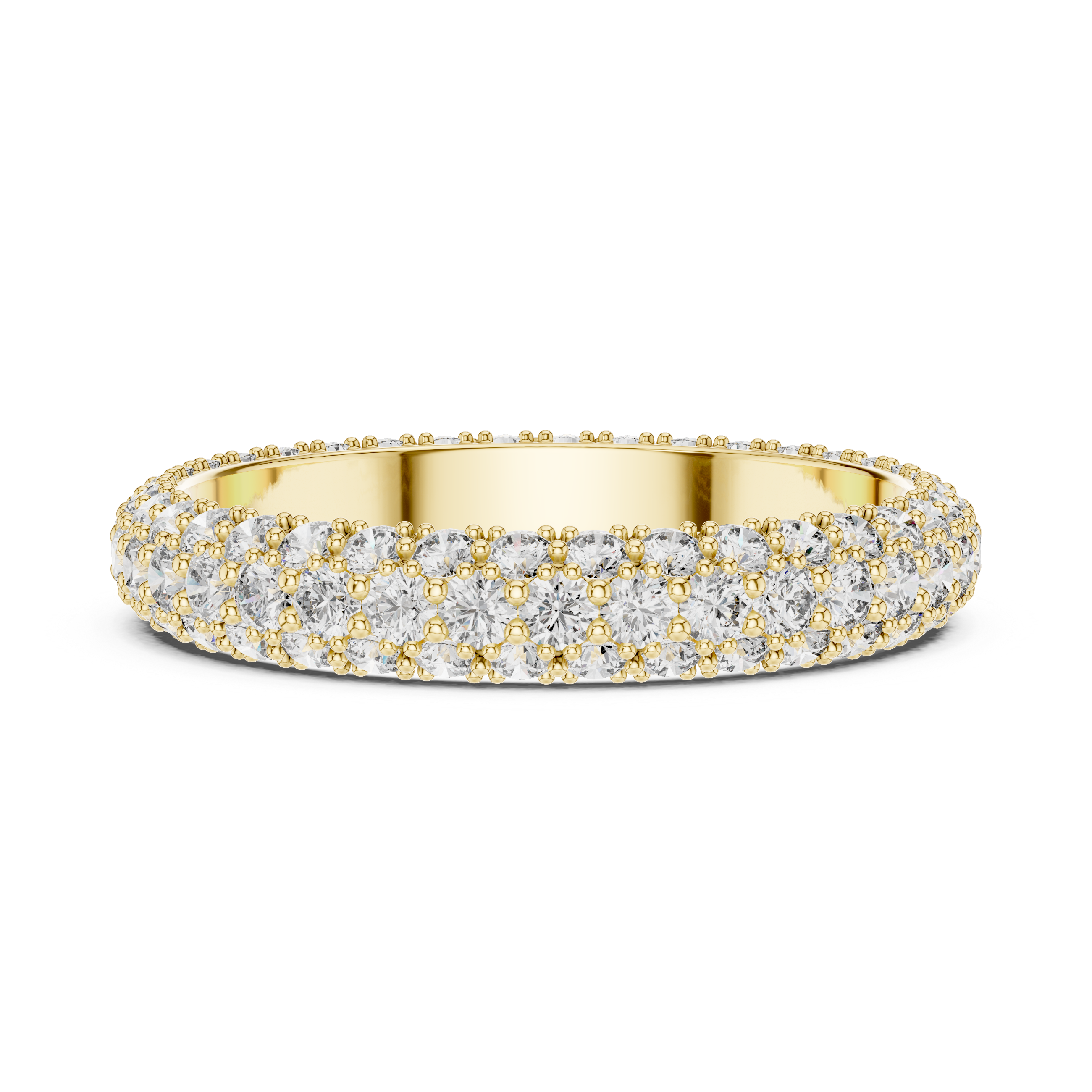 Multiple Round Lab Diamond Eternity Wedding Band