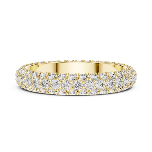 Multiple Round Lab Diamond Eternity Wedding Band