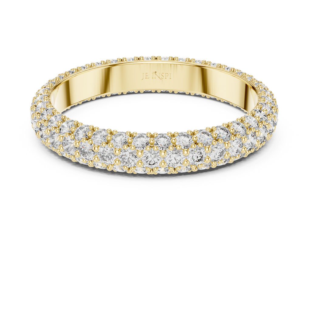 Multiple Round Lab Diamond Eternity Wedding Band