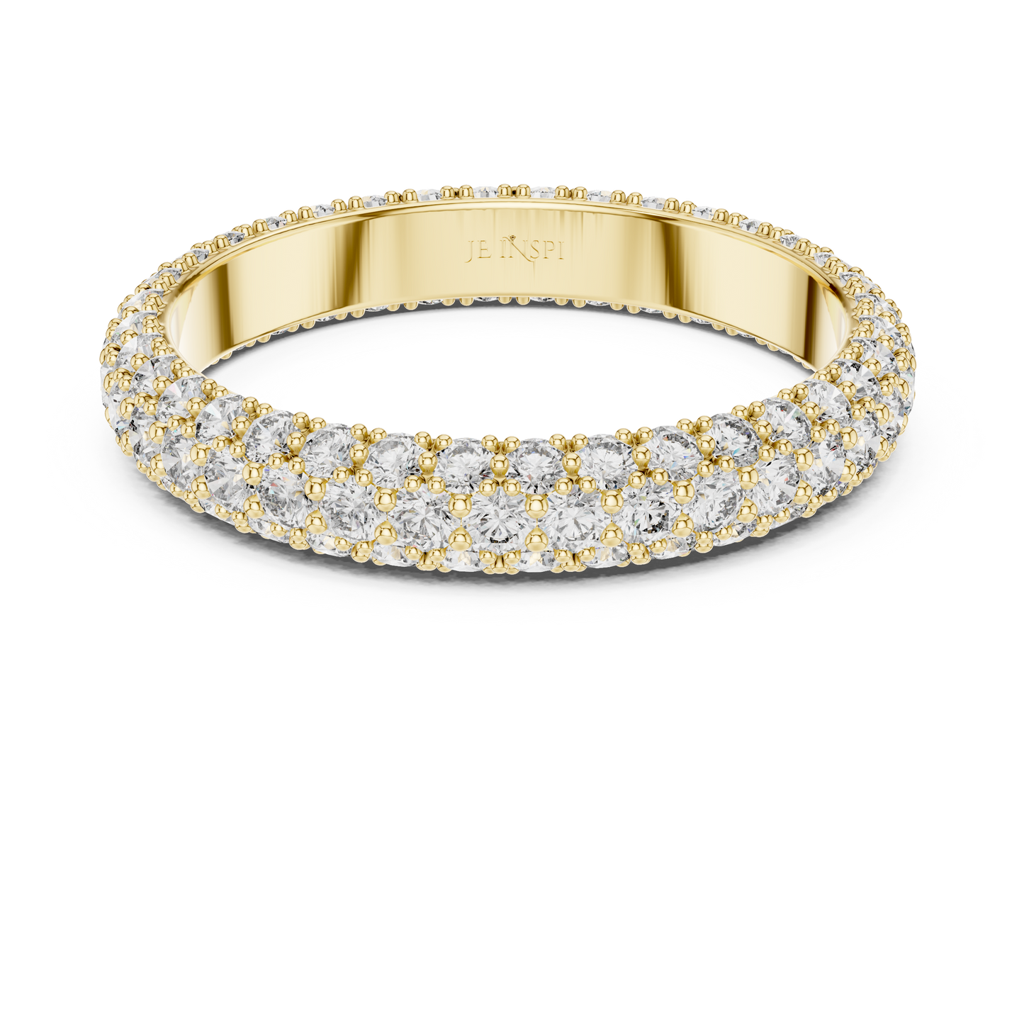Multiple Round Lab Diamond Eternity Wedding Band