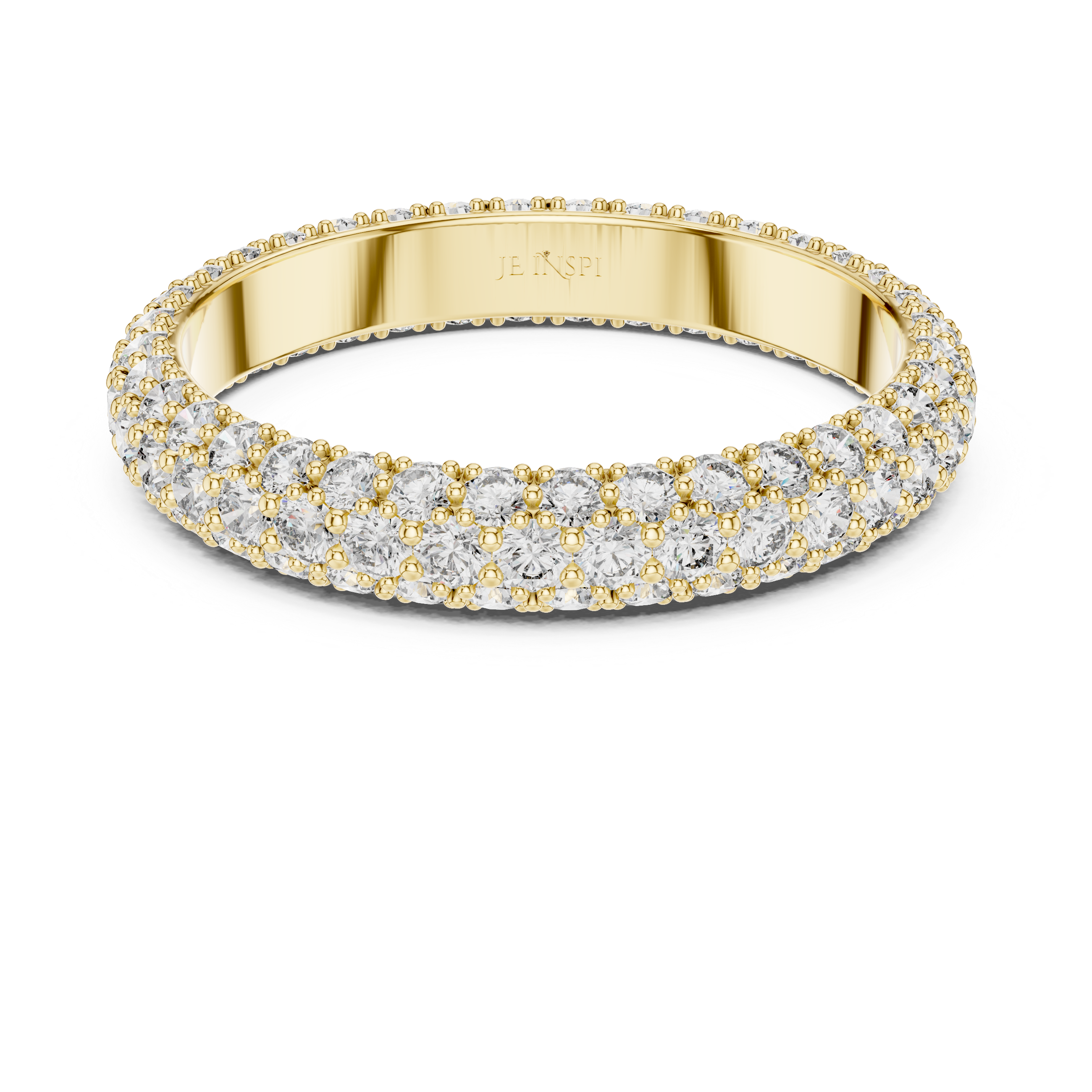 Multiple Round Lab Diamond Eternity Wedding Band