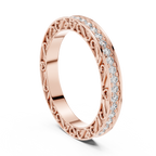 Classic Round Cut  Diamond Channel Set Wedding Band