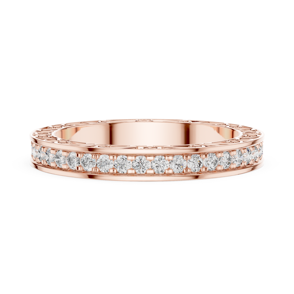 Classic Round Cut  Diamond Channel Set Wedding Band