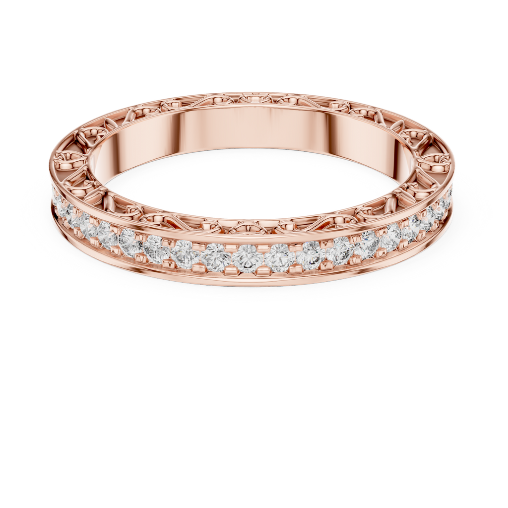 Classic Round Cut  Diamond Channel Set Wedding Band