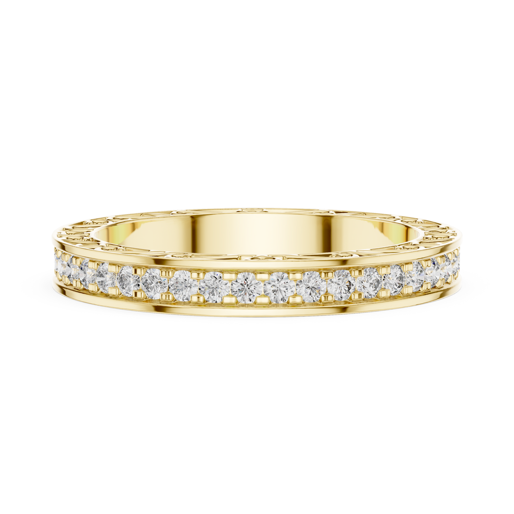 Classic Round Cut  Diamond Channel Set Wedding Band