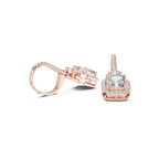 2 Carat Asscher Cut lab Diamond Hoop Earrings