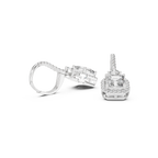 2 Carat Asscher Cut lab Diamond Hoop Earrings