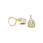 2 Carat Asscher Cut lab Diamond Hoop Earrings