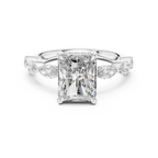 3 Carat Radiant Diamond Hidden Halo Ring