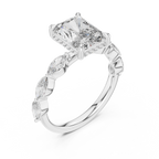 3 Carat Radiant Diamond Hidden Halo Ring