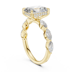 3 Carat Radiant Diamond Hidden Halo Ring