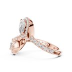 Marquise And Pear Diamond Toi Et Moi Engagement Ring