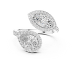 Marquise And Pear Diamond Toi Et Moi Engagement Ring