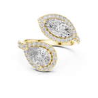 Marquise And Pear Diamond Toi Et Moi Engagement Ring