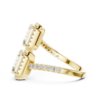 2 Carat Emerald Diamond Toi Et Moi Engagement Ring