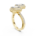 2 Carat Emerald Diamond Toi Et Moi Engagement Ring