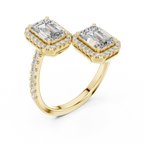 2 Carat Emerald Diamond Toi Et Moi Engagement Ring