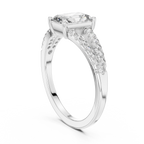 1 Carat Radiant Diamond Shink Shank Engagement Ring