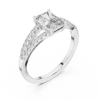 1 Carat Radiant Diamond Shink Shank Engagement Ring