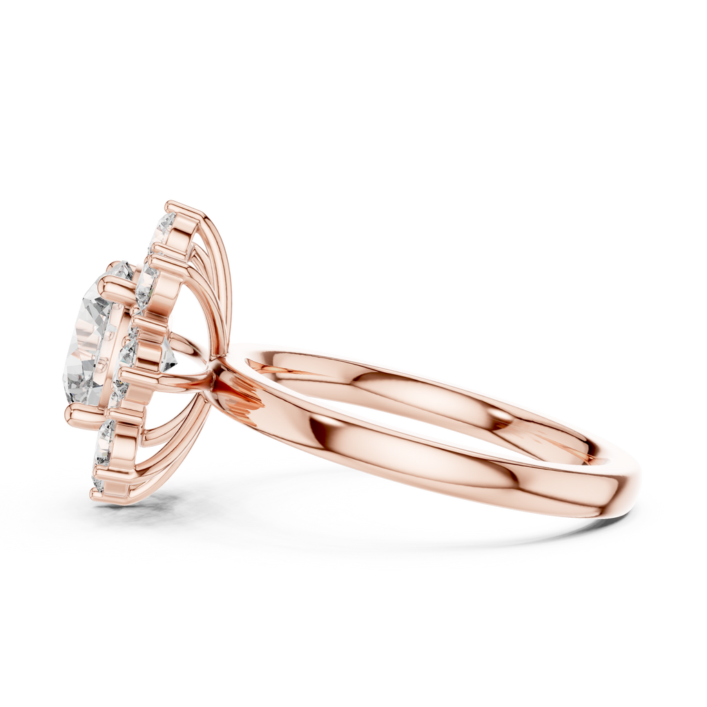 2 Carat Flora Round Diamond Engagement Ring