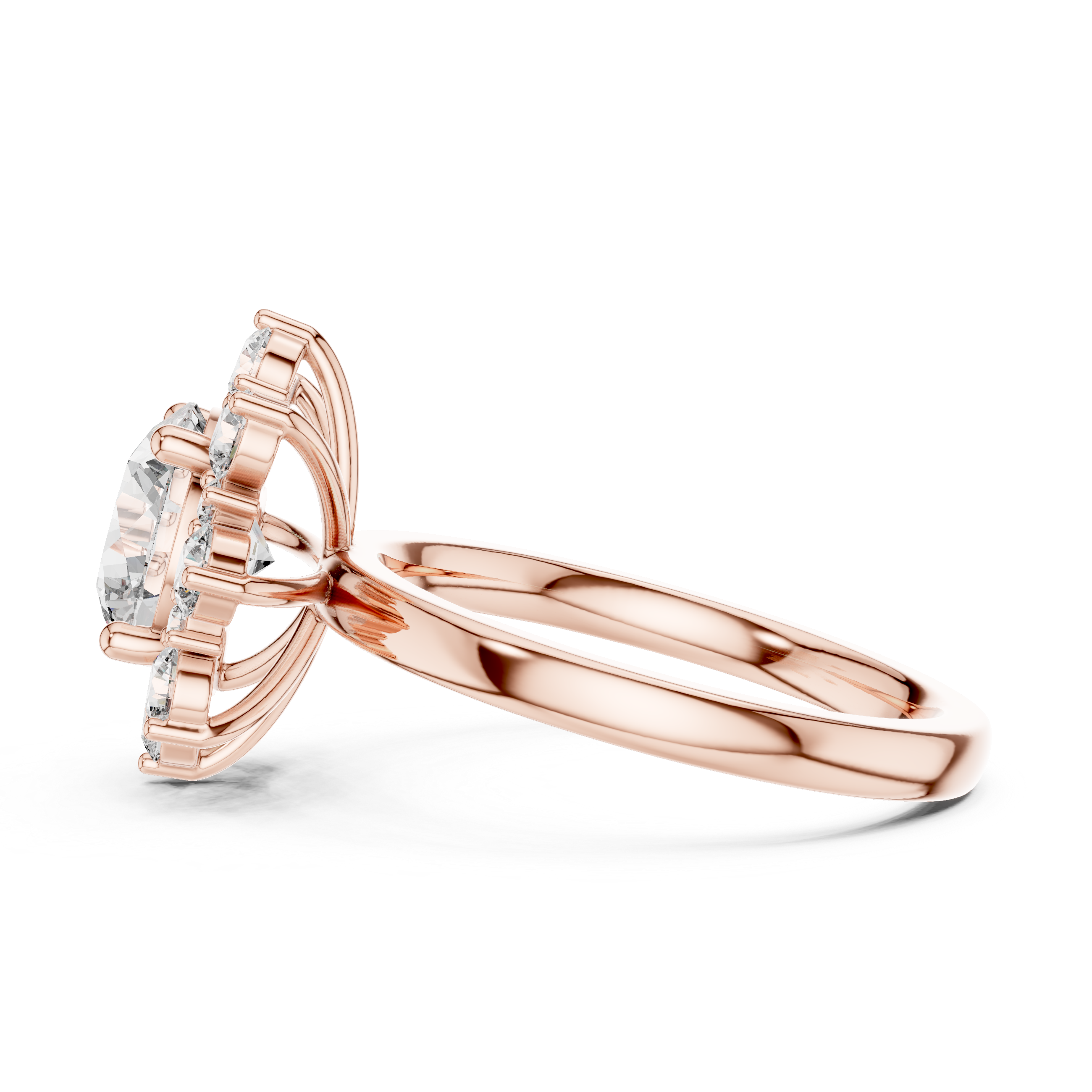 2 Carat Flora Round Diamond Engagement Ring