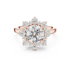 2 Carat Flora Round Diamond Engagement Ring