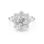 2 Carat Flora Round Diamond Engagement Ring