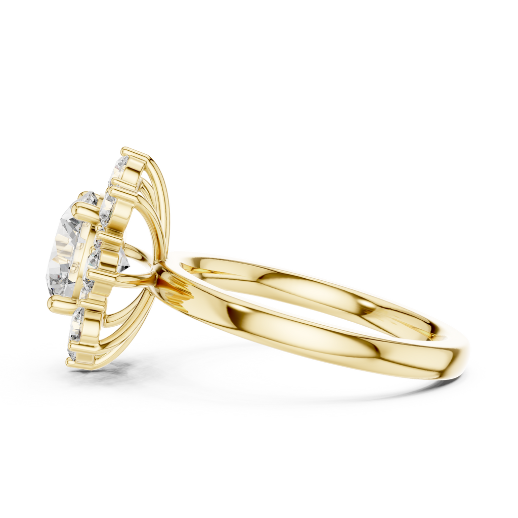 2 Carat Flora Round Diamond Engagement Ring