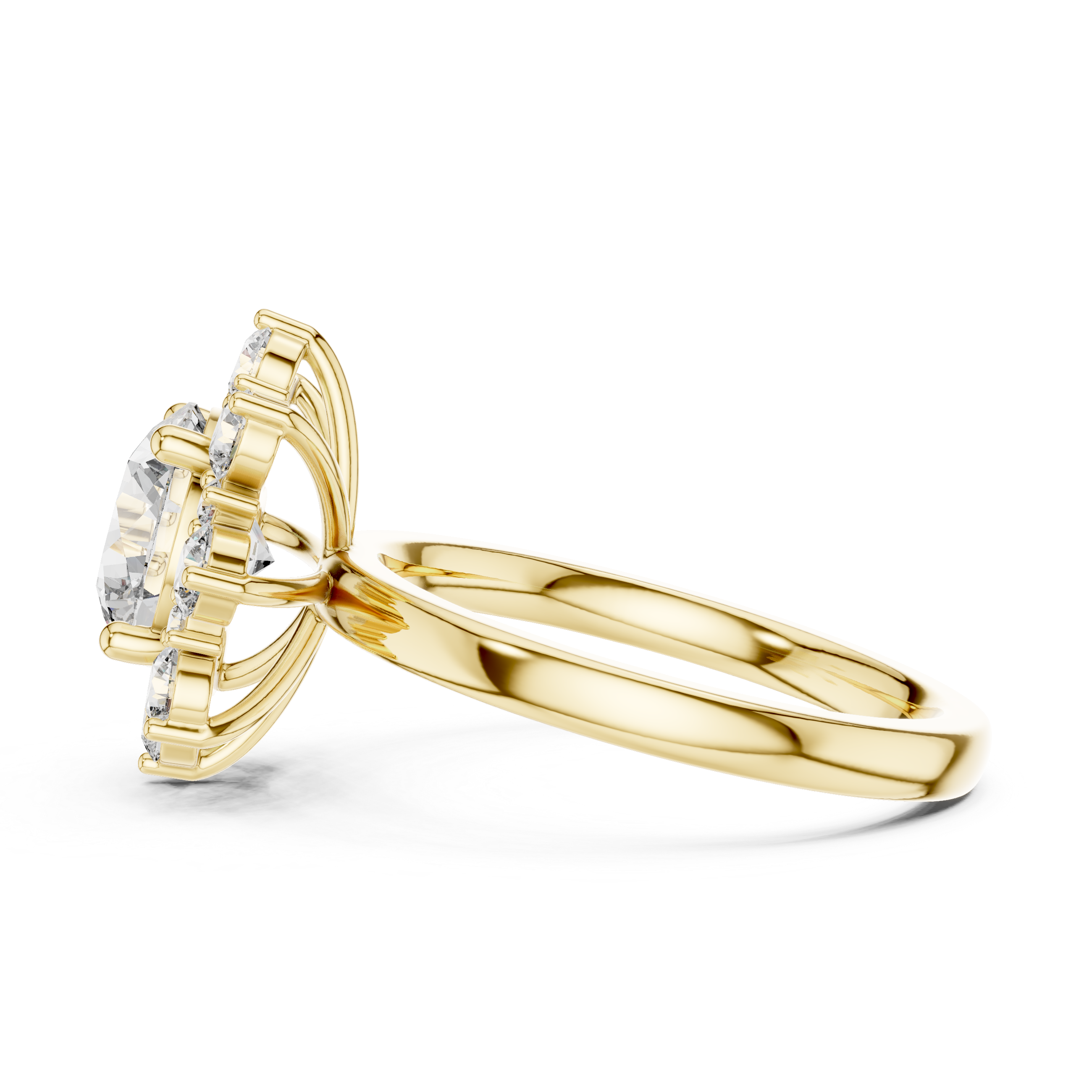 2 Carat Flora Round Diamond Engagement Ring