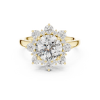 2 Carat Flora Round Diamond Engagement Ring