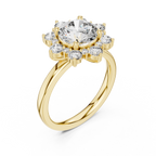 2 Carat Flora Round Diamond Engagement Ring