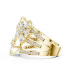 Vintage Style Marquise Diamond Engagement Ring