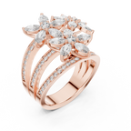 Vintage Style Marquise Diamond Engagement Ring