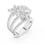 Vintage Style Marquise Diamond Engagement Ring