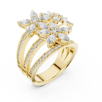 Vintage Style Marquise Diamond Engagement Ring