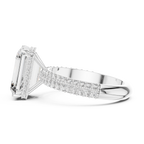 Hidden Halo Emerald Diamond Engagement ring