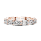 Double Diamond Full Eternity Wedding Band