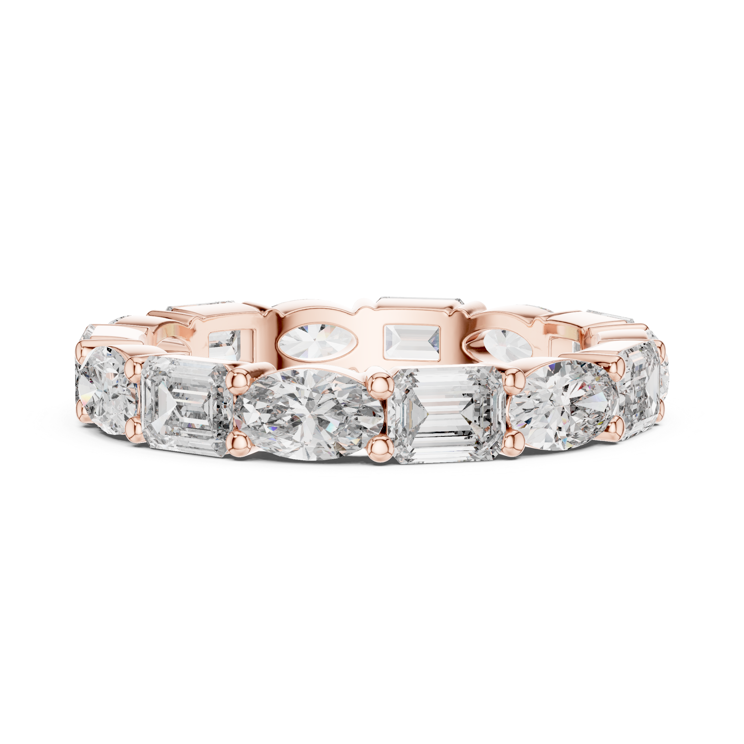 Double Diamond Full Eternity Wedding Band