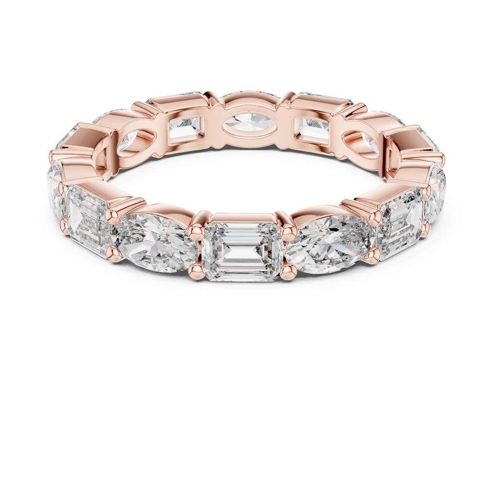 Double Diamond Full Eternity Wedding Band