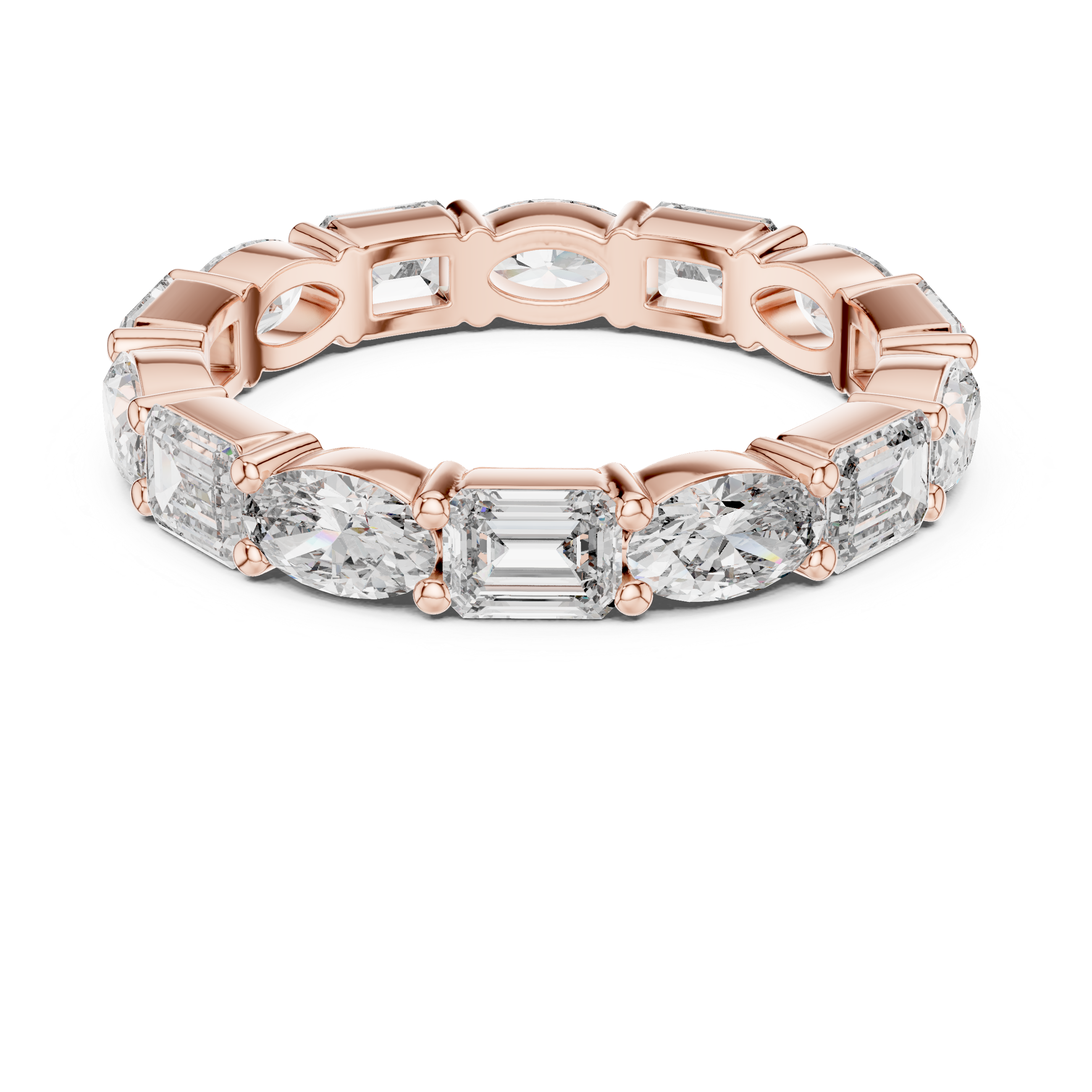 Double Diamond Full Eternity Wedding Band
