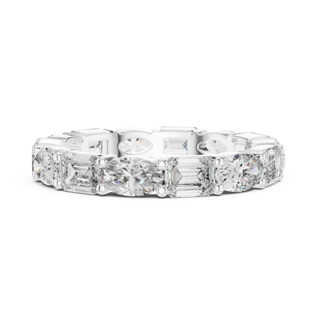 Double Diamond Full Eternity Wedding Band