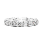 Double Diamond Full Eternity Wedding Band